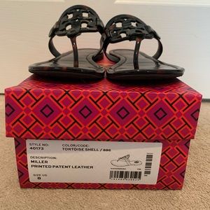 Tory Burch Miller Printed Patent Sandal